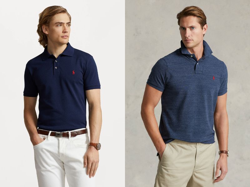 Ralph Lauren là một thương hiệu áo polo nổi tiếng với thiết kế đơn giản, dễ mặc.